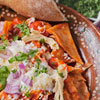 Red Chilaquiles with Chicken